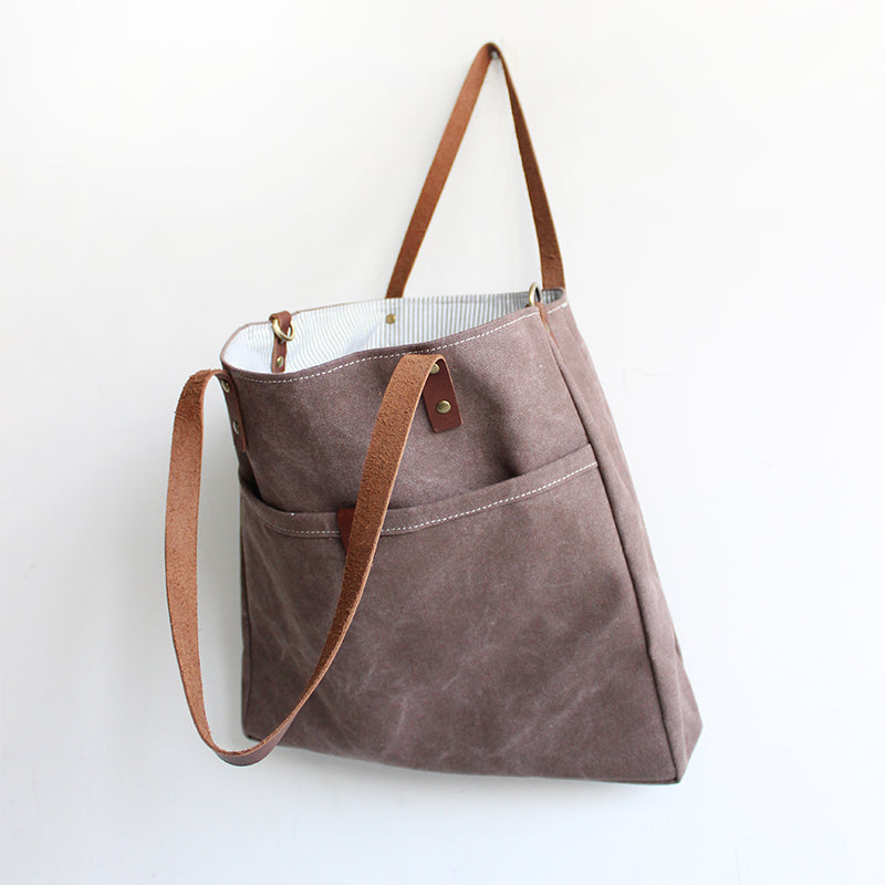 Tote bag Handmade Canvas Messenger Bag Shoulder Bag Handbag 16000 - Unihandmade
