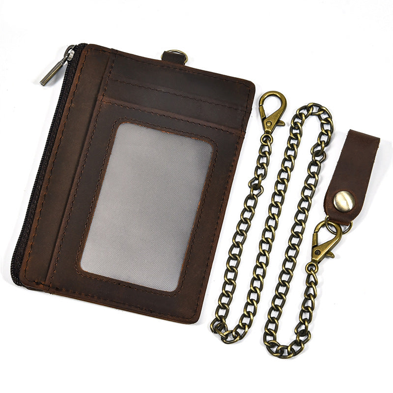 Groomsmen Gift Personalized Leather Money Clip Chain Card Holder