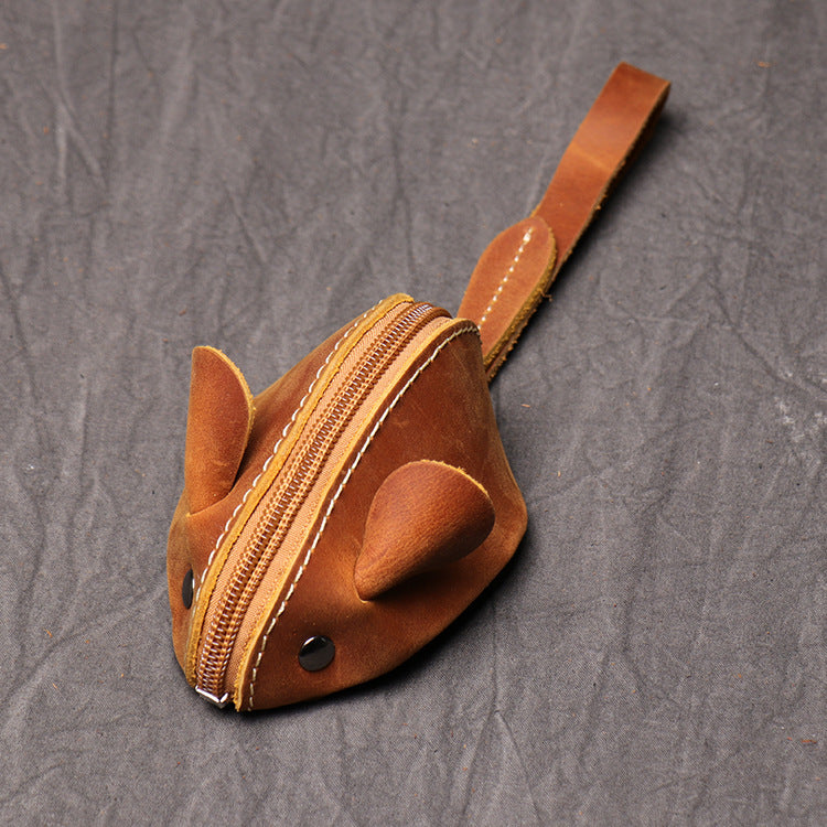 Cute Coin Purse Handmade Leather key Pocket - Unihandmade