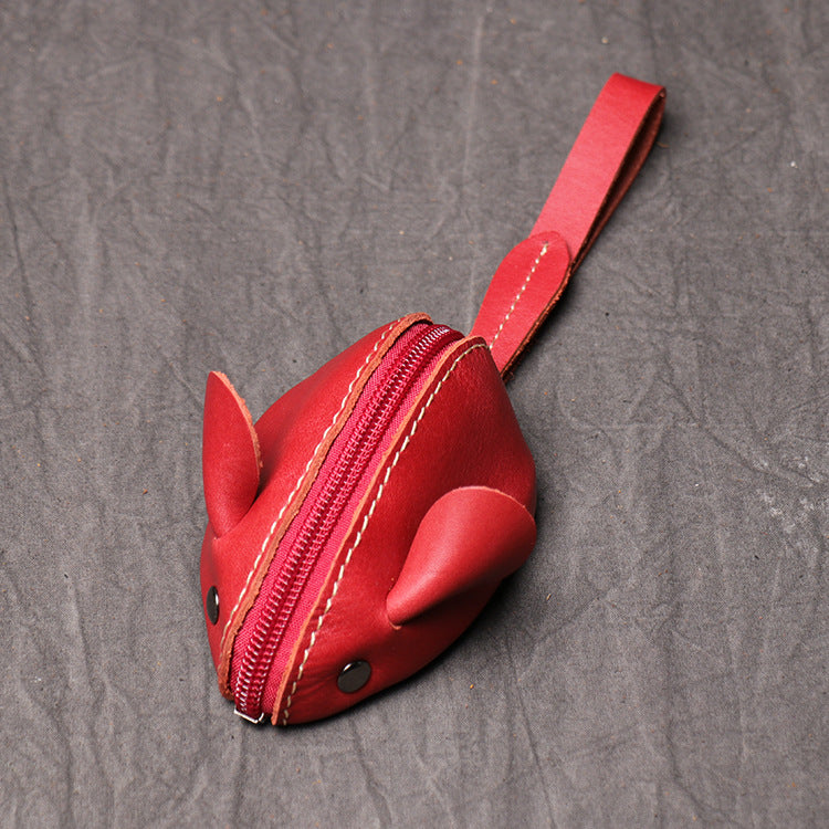 Cute Coin Purse Handmade Leather key Pocket - Unihandmade