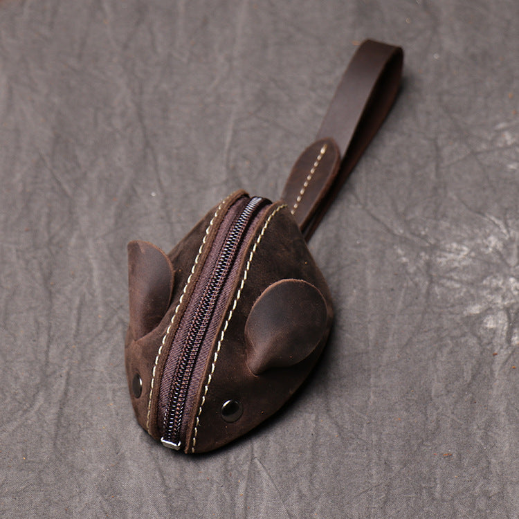Cute Coin Purse Handmade Leather key Pocket - Unihandmade