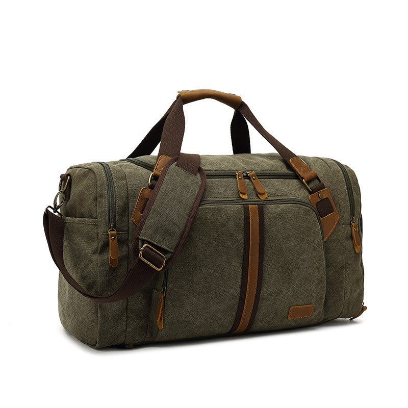 Gym Bags Canvas Duffle with Shoe Compartment Bag Weekend Travel Bag DarkGrey / Yes