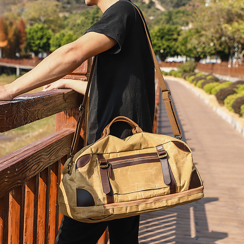 Waxed Canvas Travel Duffle Bag