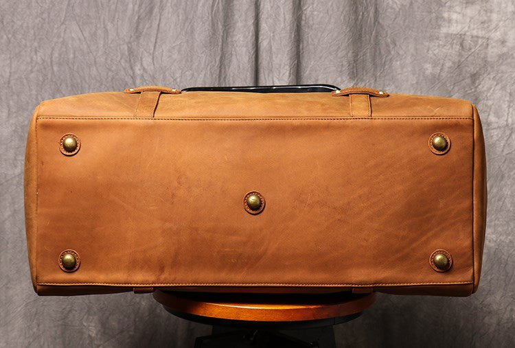 Handmade Full Grain Leather Weekend Bag Duffel Bag Leather Duffle