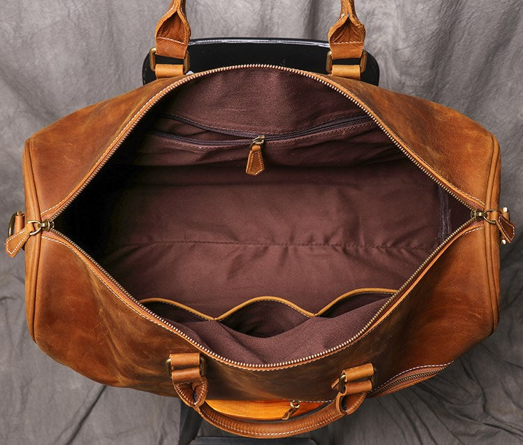 Leather Travel Bag Weekend Bag Duffel Bag Leather Duffle