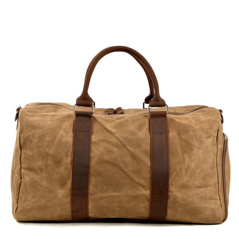 Canvas and Leather Travel Bag Weekender Bag Toiletry Bag 