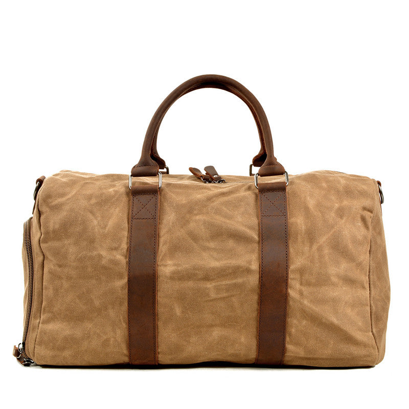 The Weekender - Waxed Canvas Leather Duffel – Western Leather