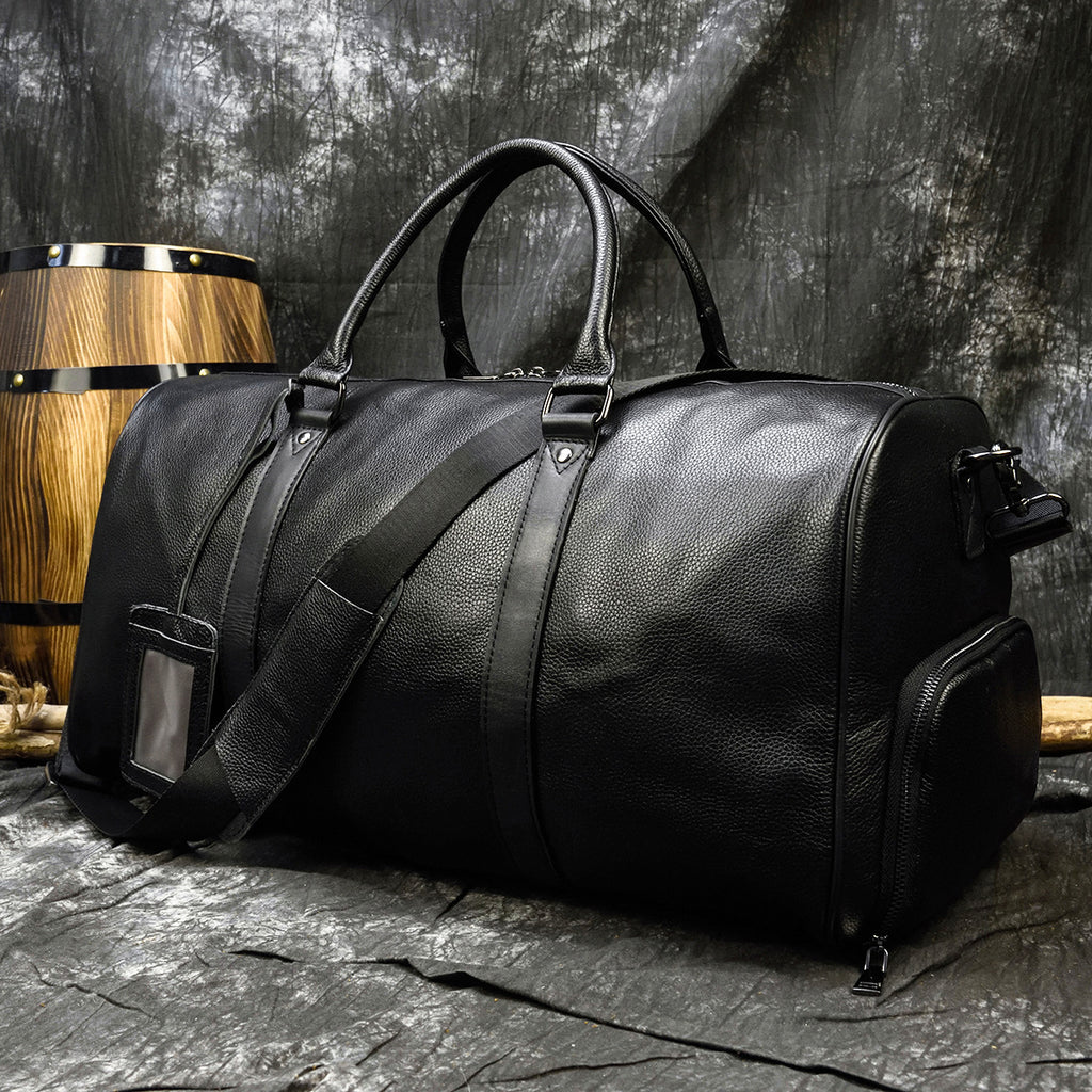 Leather Garment Duffle Bag — The Handmade Store