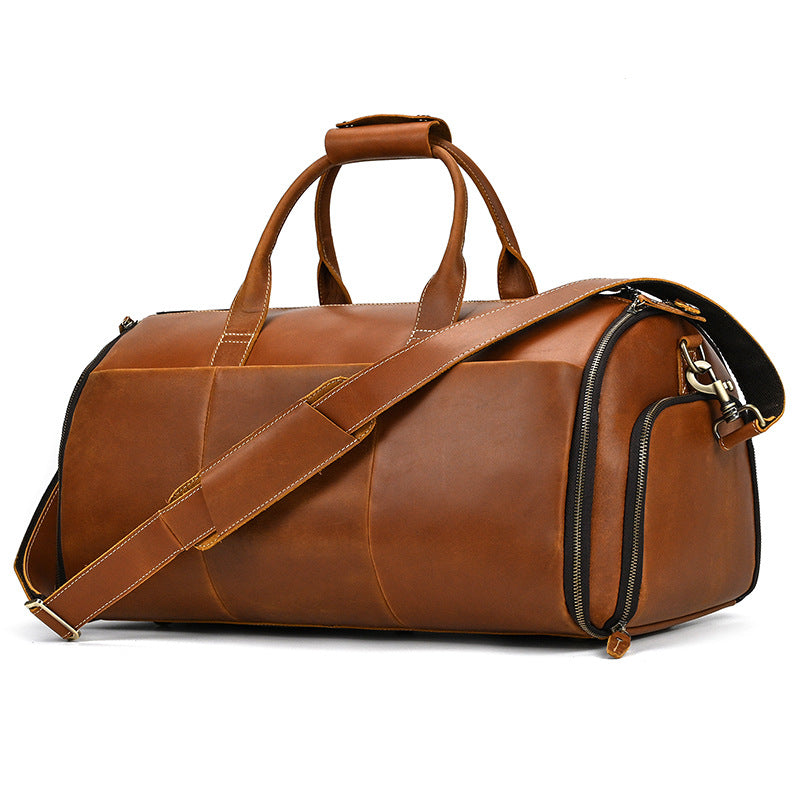 leather garment bag