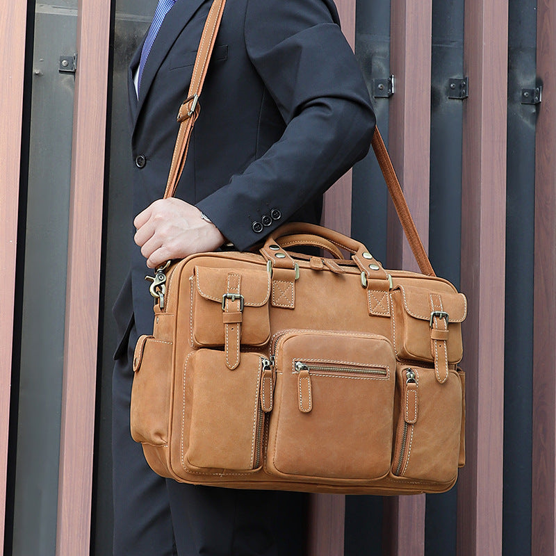 High Quality Business Men's Briefcase Fashion Leather Handbag