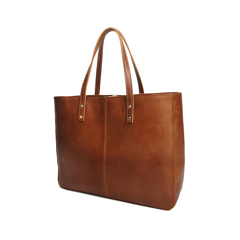 Handmade Full Grain Women Leather Tote Bag Diaper Bag Handbag YD8050 - Unihandmade