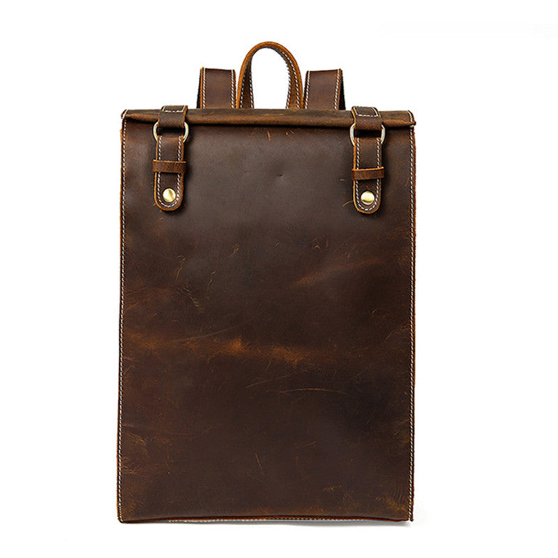 Unihandmade Handmade Top Grain Leather Backpack Men s Travel Backpacks Vintage Shoulder Bag