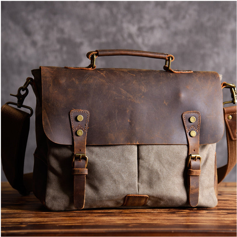 monogram canvas messenger