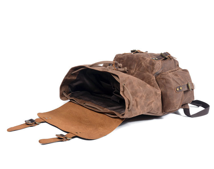 Personalized Waxed Canvas Backpack Travel Backpack Hiking Rucksack Col –  Unihandmade