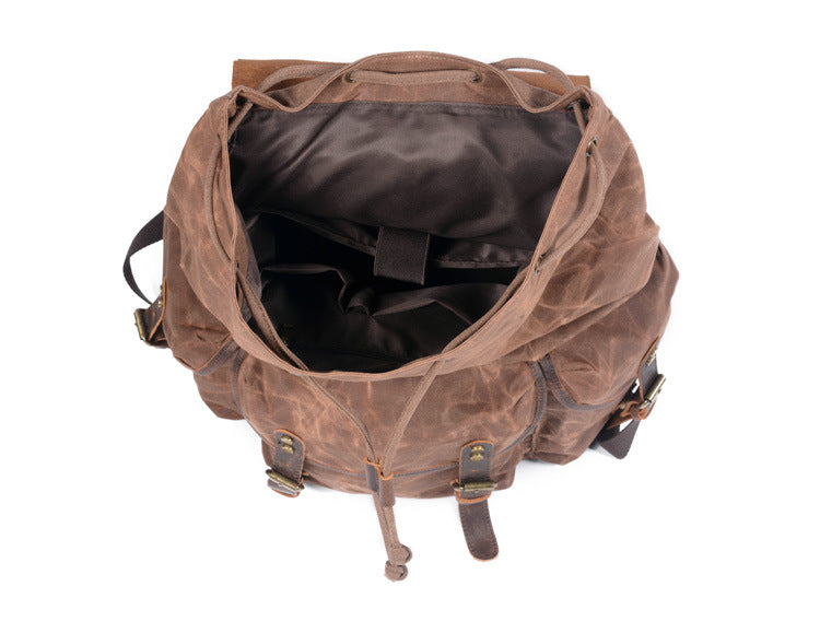 canvas rutsack backpack true leather Waxed Canvas Leather Backpack Rucksack Canvas Backpack Travel Backpack – Unihandmade