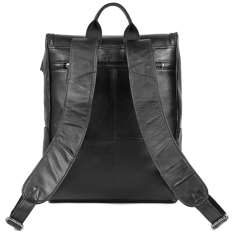 Backpack Handmade Leather Backpack with USB charge School Backpack Men Backpack 7344 - Unihandmade