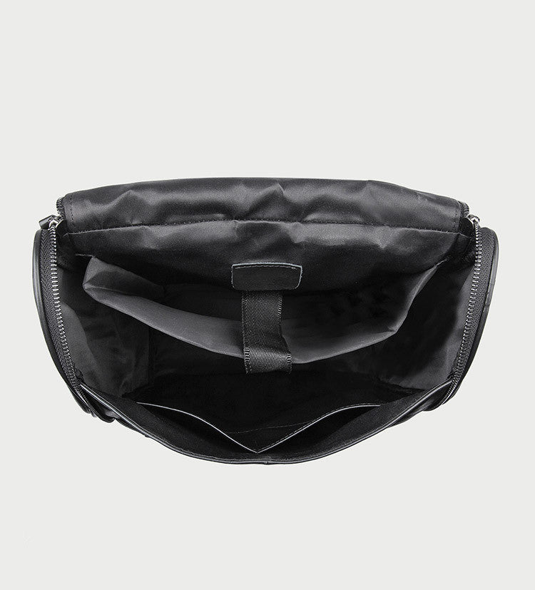Backpack Handmade Leather Backpack with USB charge School Backpack Men Backpack 7344 - Unihandmade
