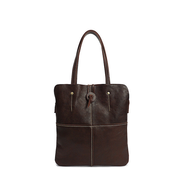Handmade Full Grain Women Leather Handbag Large Tote Bag YD8071 - Unihandmade